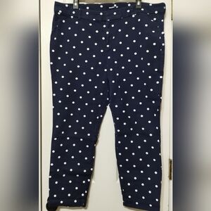 Old Navy Size 18 Women's Navy Polka Dot Pixie Ankle Pants